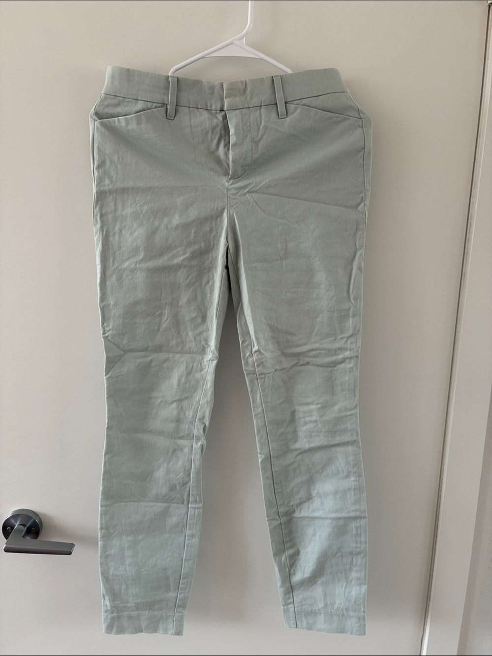 GAP Women's Slim Chino Pants in Light Sage Green